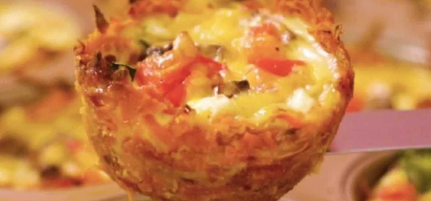 Potato Hash Brown Quiche Cups Recipe