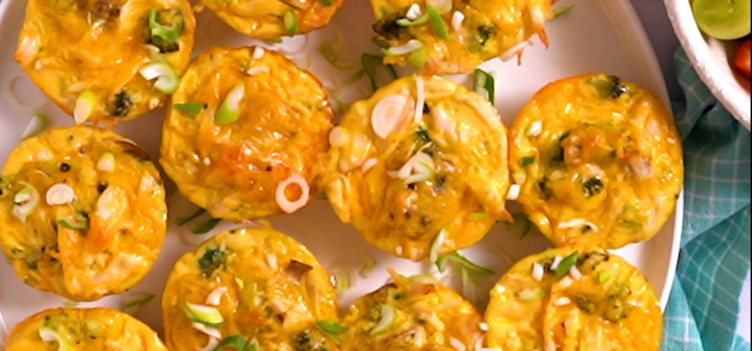 CREMORA Chicken and Broccoli Crustless Quiche Cup