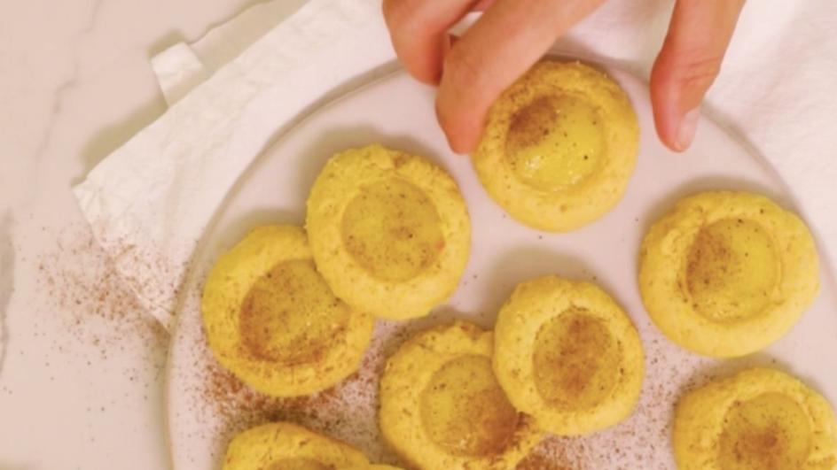 Milk Tart Thumbprint Cookies